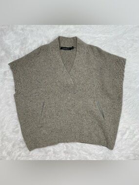 Irelands Eye Womens Size S/M Wool Cashmere Sweater Vest Small / Medium Pockets